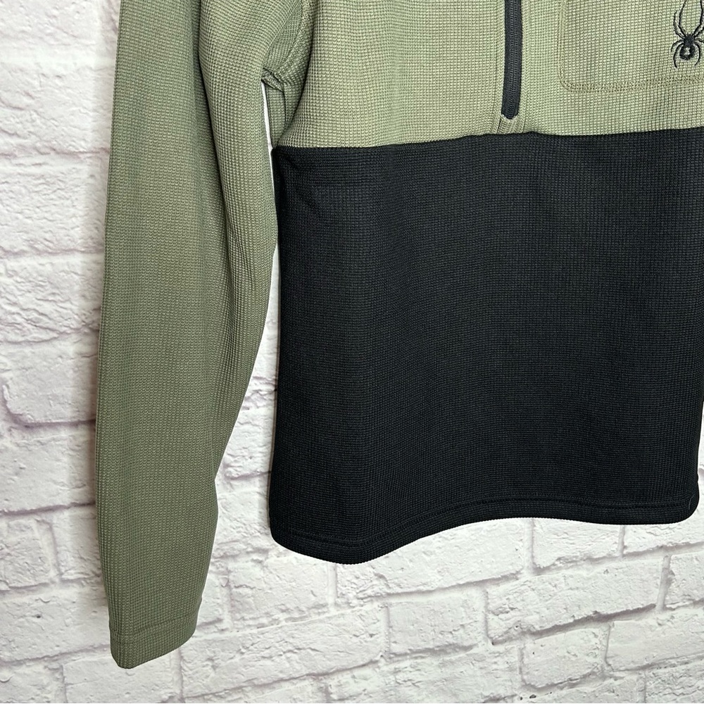 NWT Spyder Tea Leaf Medallion Bonded Fleece Sweater - Zip Neck - Picture 8 of 14